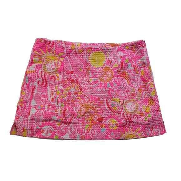 Lilly Pulitzer January Skirt Pink Pout More Kinis in the Keys Sz 0 *No Liner - Picture 1 of 9